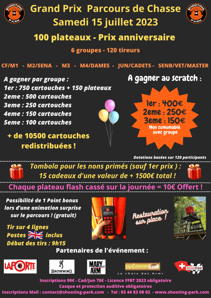 affiche compétition de ball trap